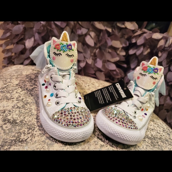 Dazzling unicorn converse shoes - Picture 2 of 2